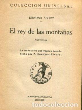 Libros: EL REY DE LAS MONTA&Ntilde;AS. - ABOUT Edmund. - Foto 1