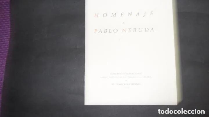 Libros: Homenaje a Pablo Neruda, ed. Renacimiento, 2004, facs&iacute;mil de Plutarco, 1935 - Foto 1