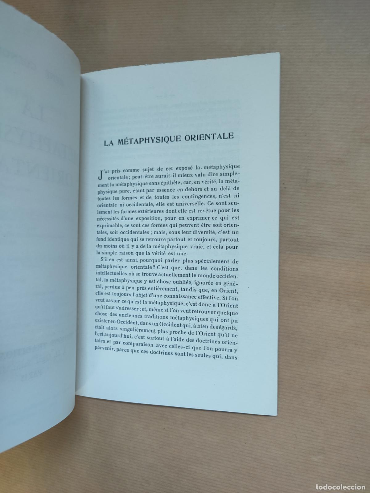 Libros: La m&eacute;taphysique orientale. - Ren&eacute; Gu&eacute;non. - Foto 3