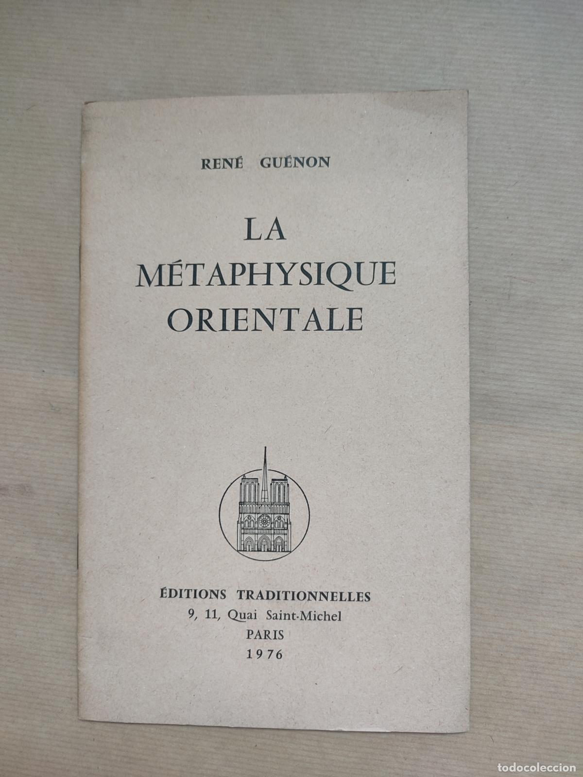 Libros: La m&eacute;taphysique orientale. - Ren&eacute; Gu&eacute;non. - Foto 1