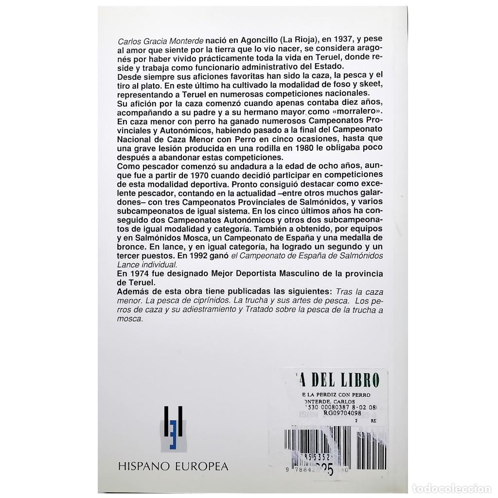 Libros: LA CAZA DE LA PERDIZ CON PERRO. Gracia Monterde, Carlos - Foto 2
