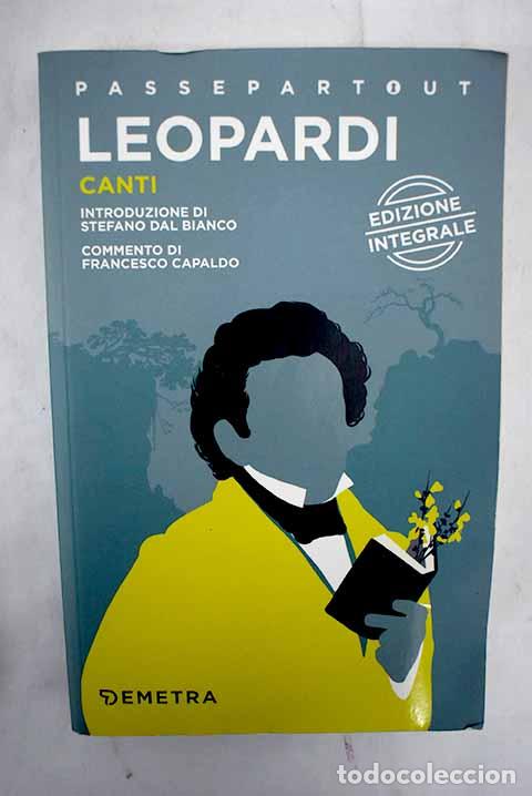 Libros: Canti: Leopardi, Giacomo.- Leopardi, Giacomo - Foto 1