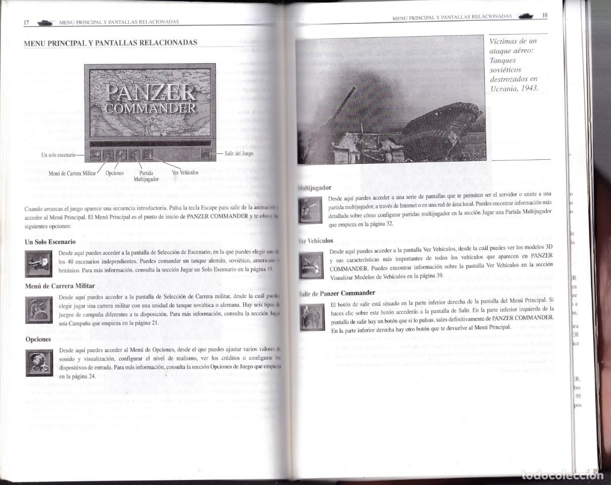 Libros: PANZER COMMANDER - WORLD WAR II TANK SIMULATOR - MINDSCAPE, INC 1998 / CASTELLANO - Foto 3
