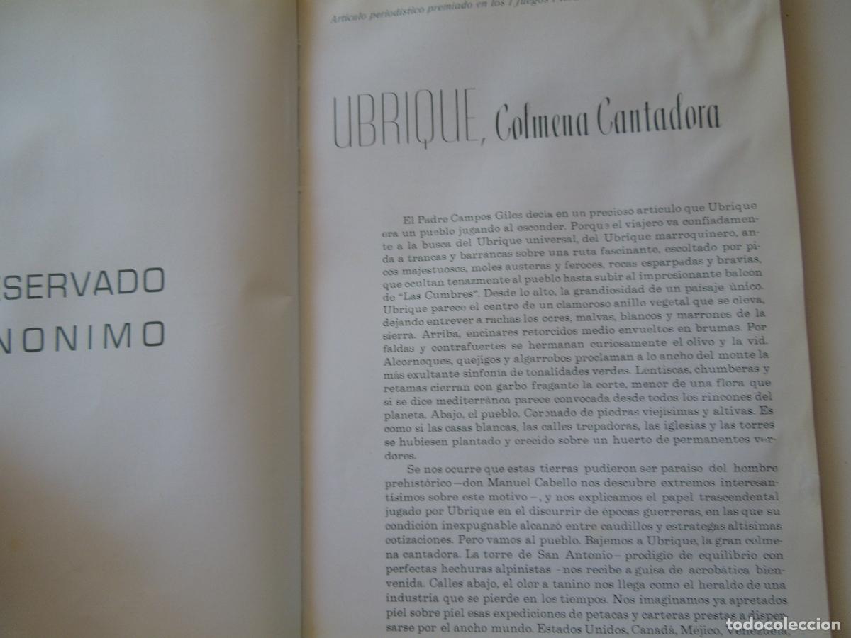 Libros: UBRIQUE 1970 - PROGRAMA DE FERIA Y FIESTAS. - Foto 4