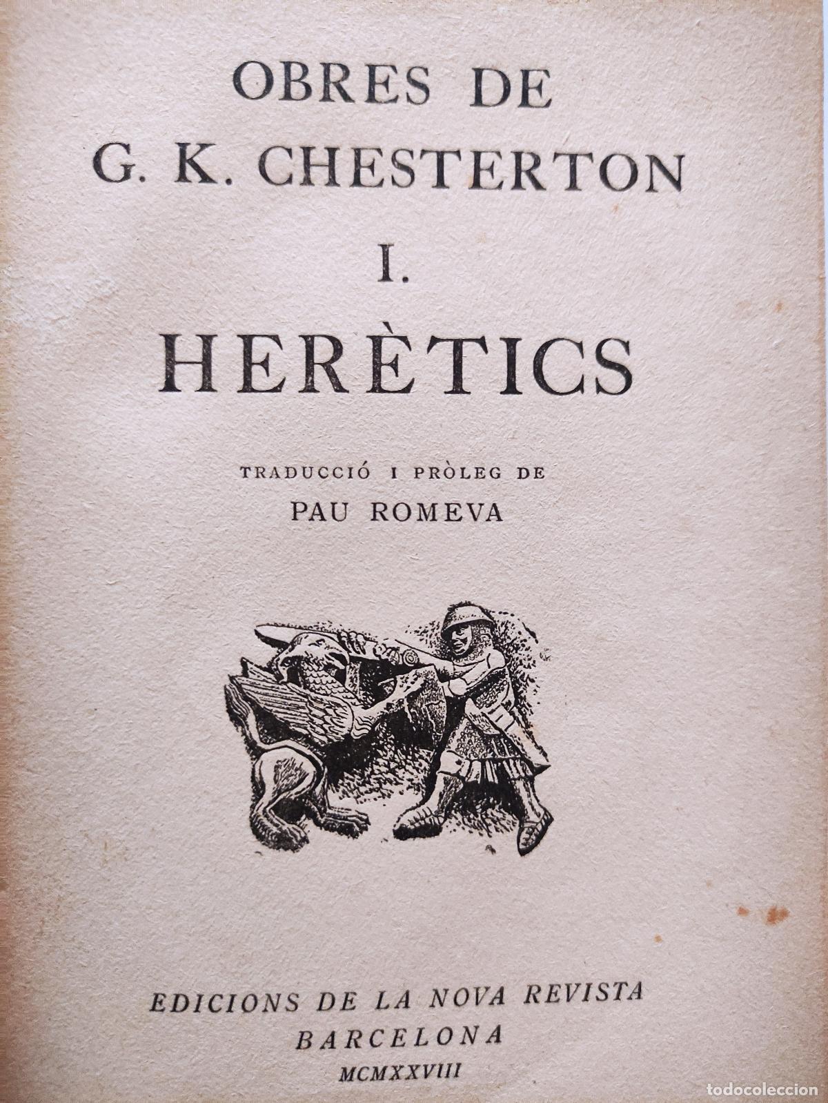 Libros: HERETICS - G.K. CHESTERTON - Foto 2