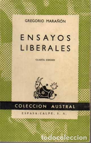 Libros: ENSAYOS LIBERALES. - MARA&Ntilde;&Oacute;N, Gregorio. - Foto 1