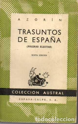 Libros: TRASUNTOS DE ESPA&Ntilde;A (P&Aacute;GINAS SELECTAS). - AZOR&Iacute;N. - Foto 1