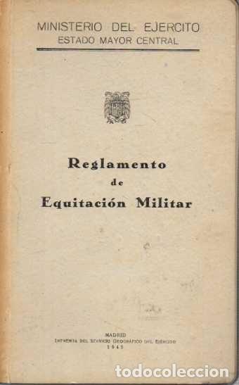 Libros: REGLAMENTO DE EQUITACION MILITAR. - ANONIMO. - Foto 1