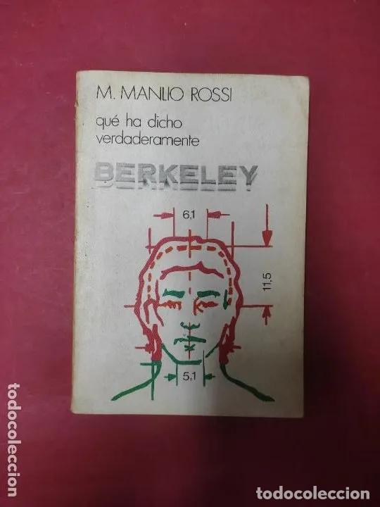 Libros: Qu&eacute; ha dicho verdaderamente Berkeley, M. Manlio Rossi, ed. Doncel - M. Manlio Rossi - Foto 1