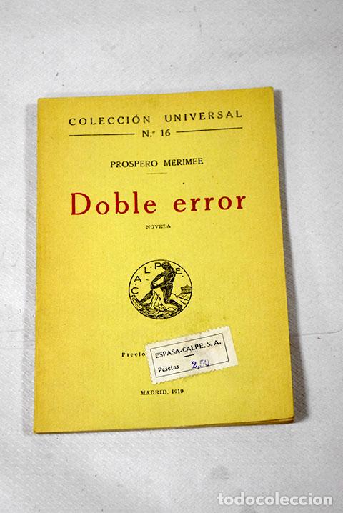 Libros: Doble error: M&eacute;rim&eacute;e, Prosper.- M&eacute;rim&eacute;e, Prosper - Foto 1