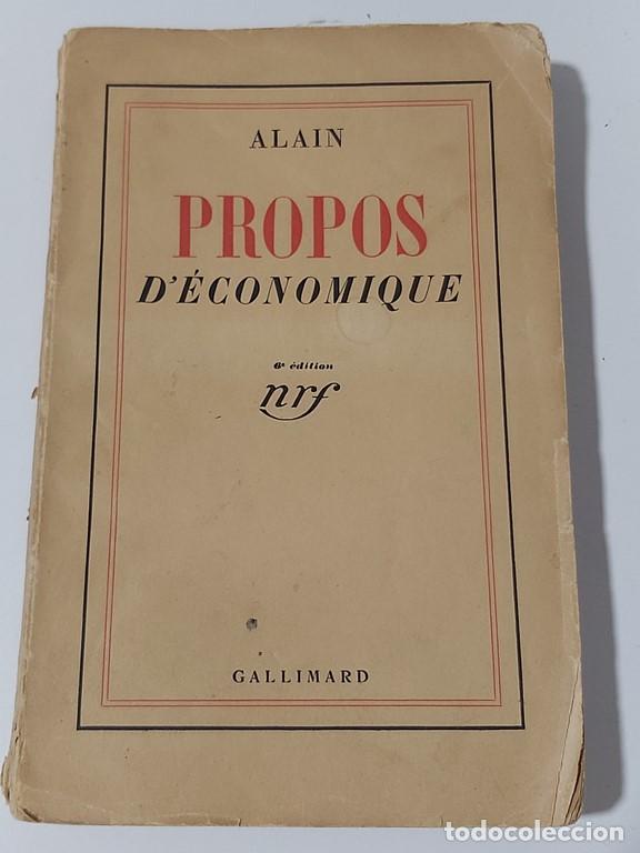 Libros: Propos d&eacute;conomique - Alain - Foto 1