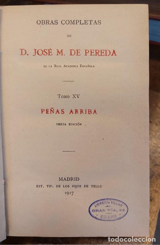 Libros: PE&Ntilde;AS ARRIBA. 6&ordf; ed. - PEREDA, Jose M&ordf;. - Foto 2