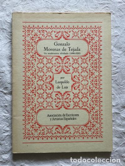 Libros: Gonzalo Morenas de tejada - Leopoldo de Luis - Foto 1