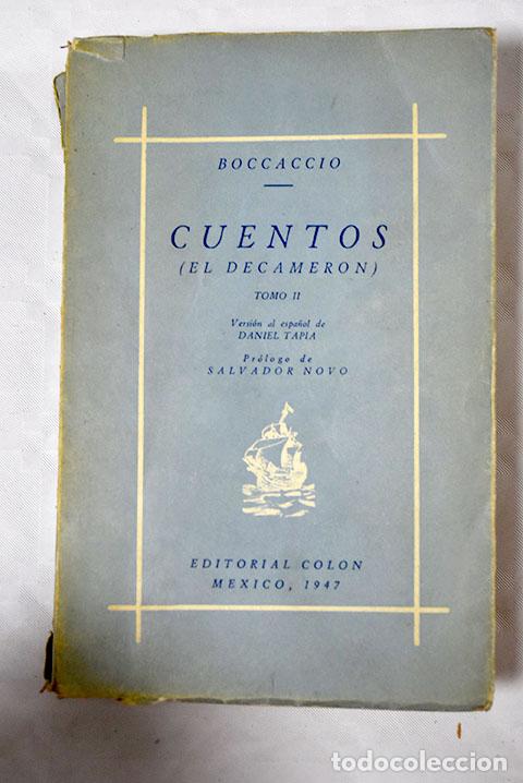 Libros: Cuentos (el Decamer&oacute;n), tomo II.- Boccaccio, Giovanni - Foto 1
