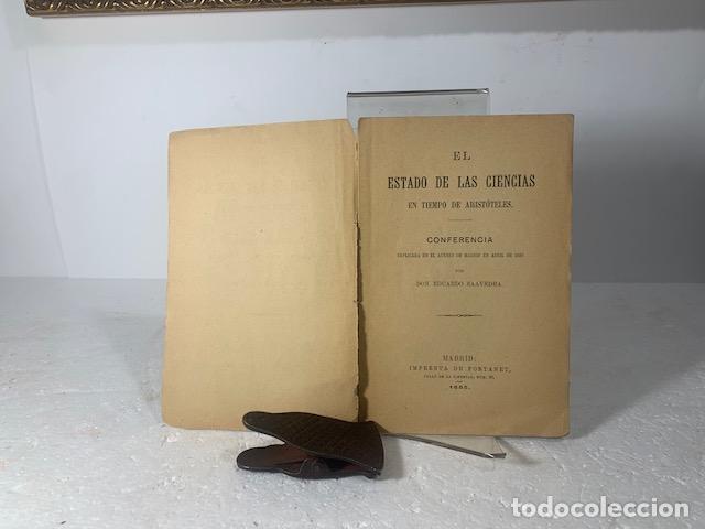 Libros: EL ESTADO DE LAS CIENCIAS EN TIEMPO DE ARISTOTELES SAAVEDRA (Eduardo)