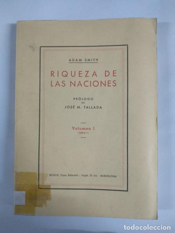 Libros: Riqueza de las naciones, I - Adam Smith - Foto 1