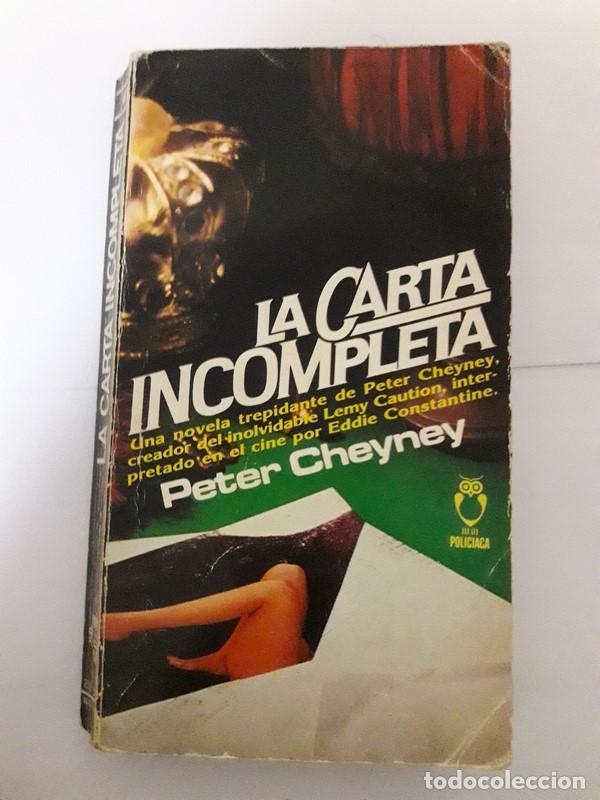 Libros: La carta incompleta - Peter Cheyney - Foto 1