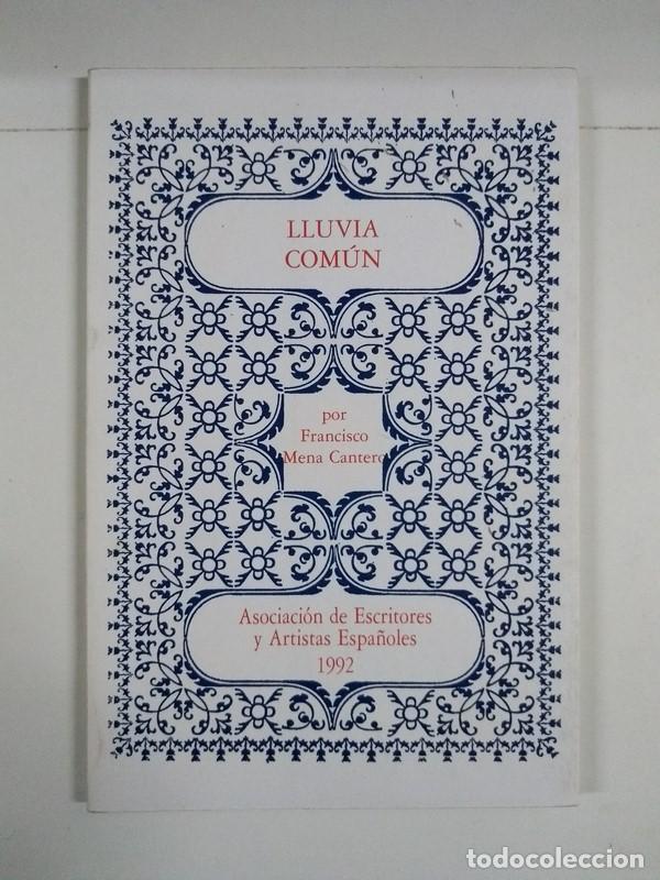 Libros: Lluvia com&uacute;n - Francisco Mena Cantero - Foto 1