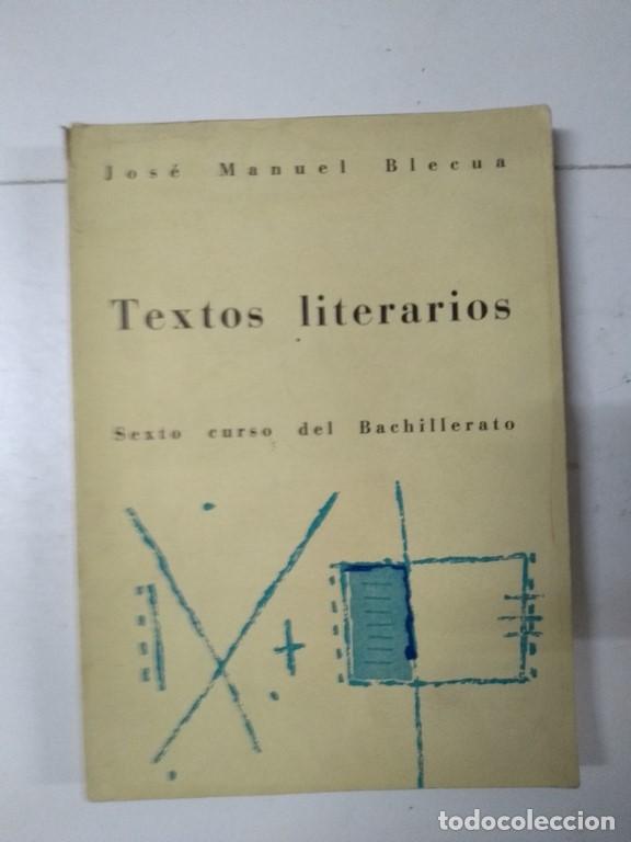 Libros: Textos literarios - Jos&eacute; Manuel Blecua - Foto 1