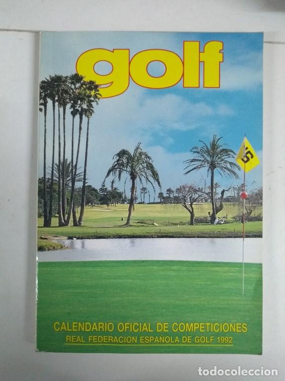 Libros: Golf. Calendario Nacional de Competiciones 1992 - Foto 1
