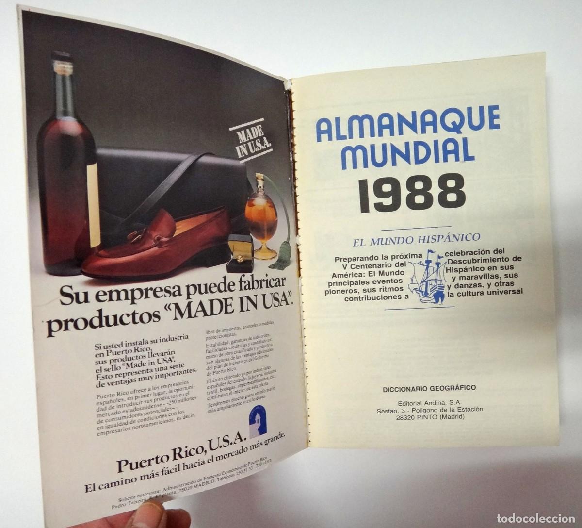 Libros: ALMANAQUE MUNDIAL 1988 - Foto 4