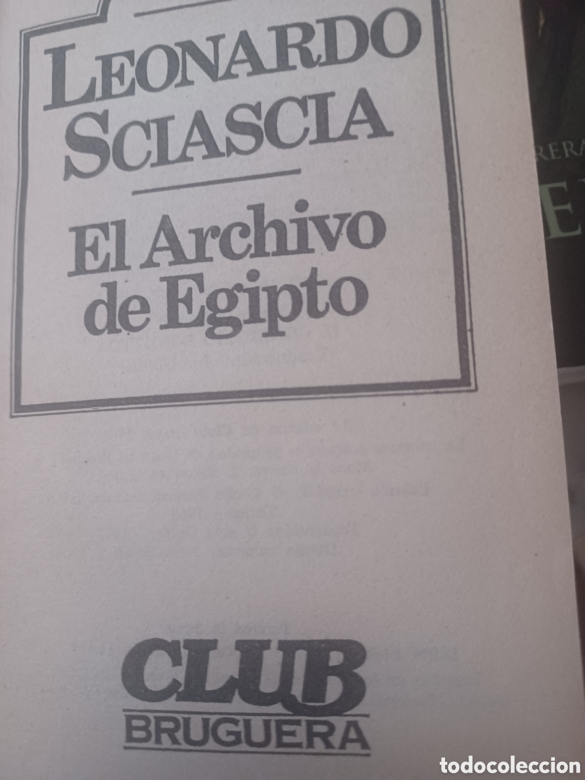 Libros: Barybook 310. El archivo de Egipto Leonardo sciascia - Foto 2