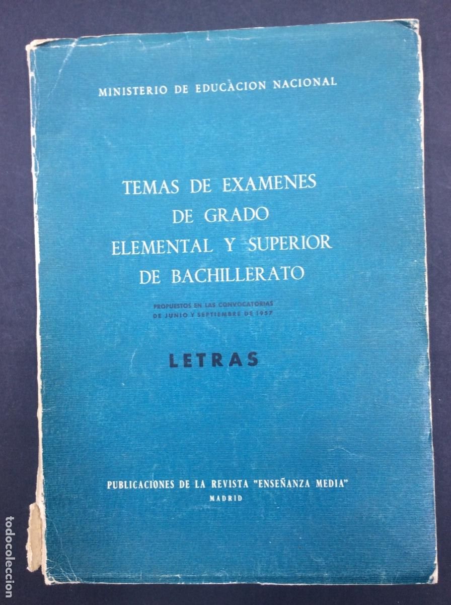 Livros em segunda m&atilde;o: temas de examenes de grado elemental y superior de bachillerato-letras