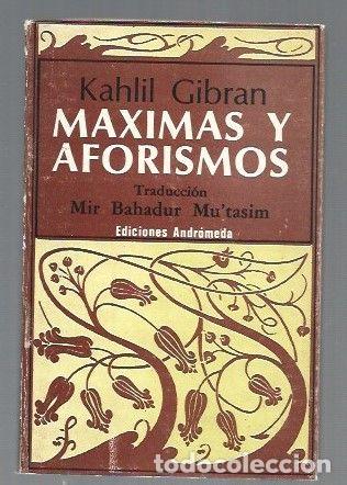 Libros: MAXIMAS Y AFORISMOS - GIBRAN, KAHLIL - Foto 1