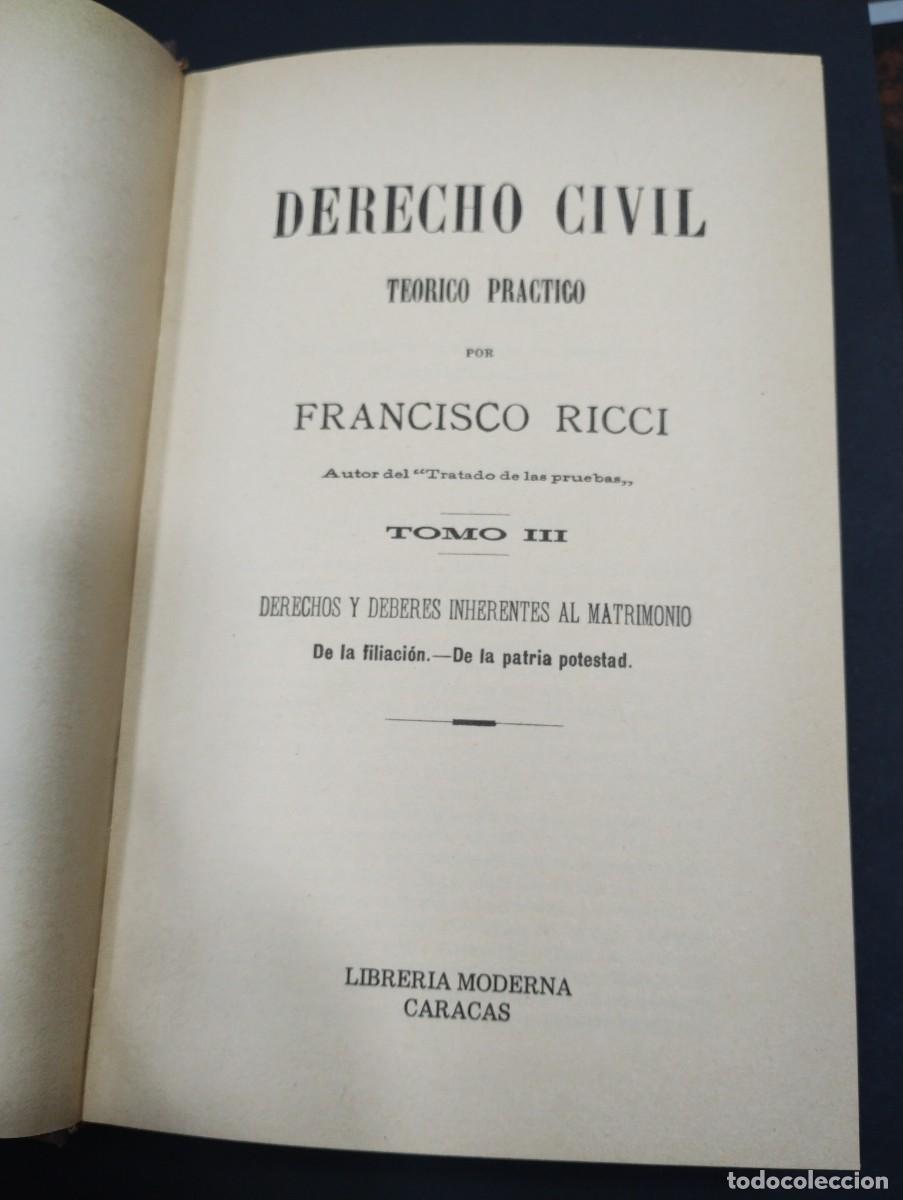 Livros em segunda m&atilde;o: Derecho civil te&oacute;rico pr&aacute;ctico-francisco ricci tomo III