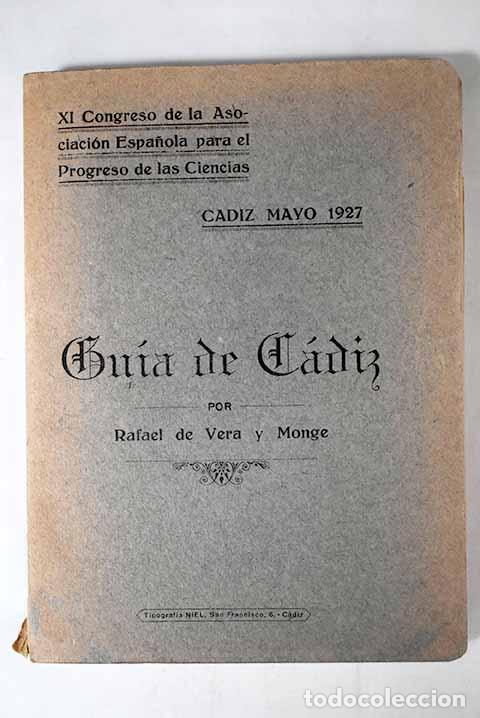 Libros: Gu&iacute;a de C&aacute;diz.- Vera y Monge, Rafael - Foto 1