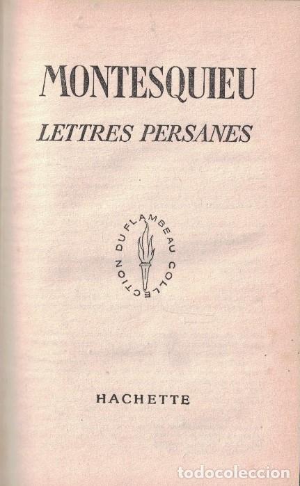 Libros: LETTRES PERSANES. - Montesquieu. - Foto 1