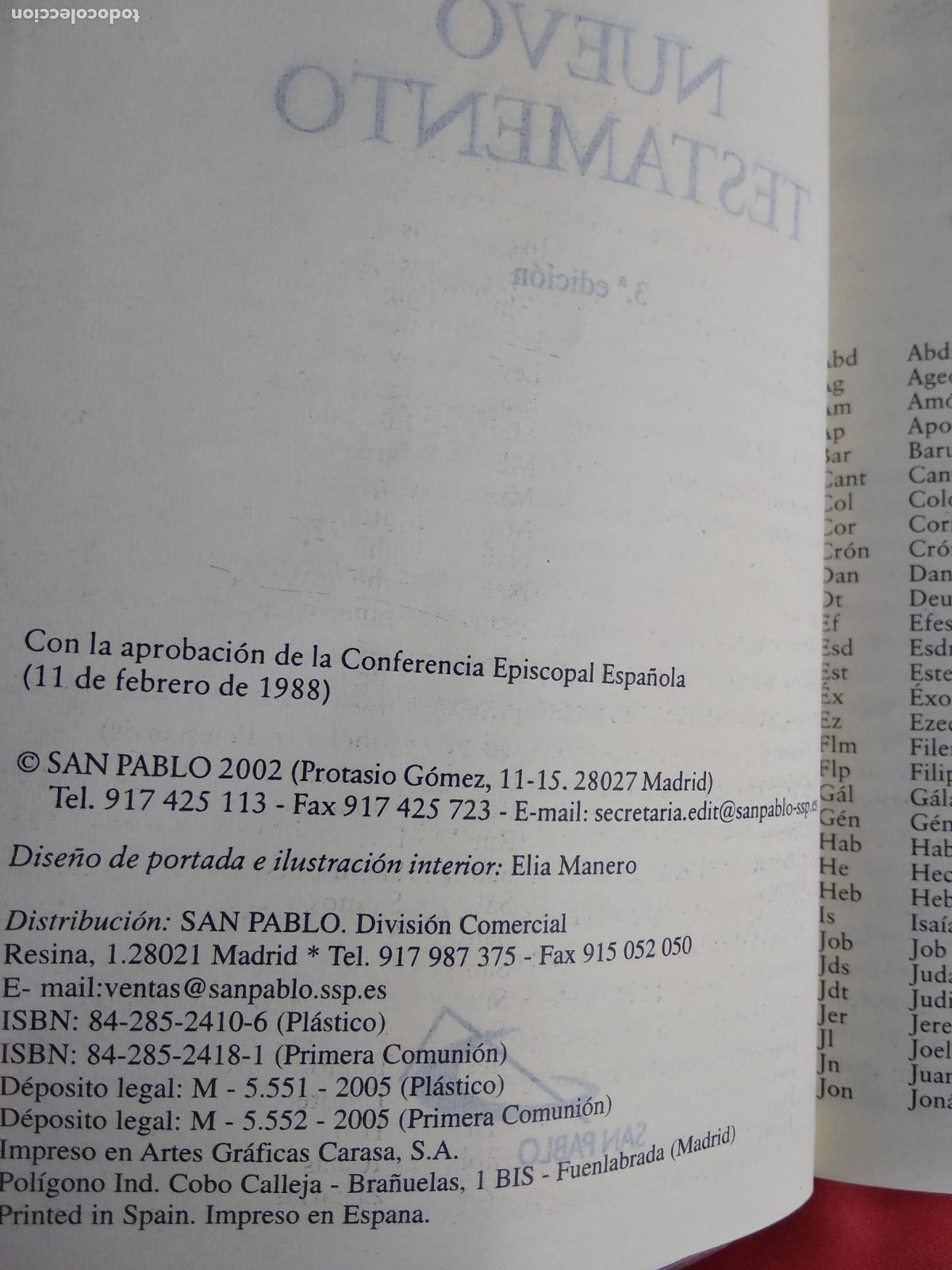 Libros: Nuevo testamento. Recuerdo de mi primera comuni&oacute;n. N.3486 - Foto 4