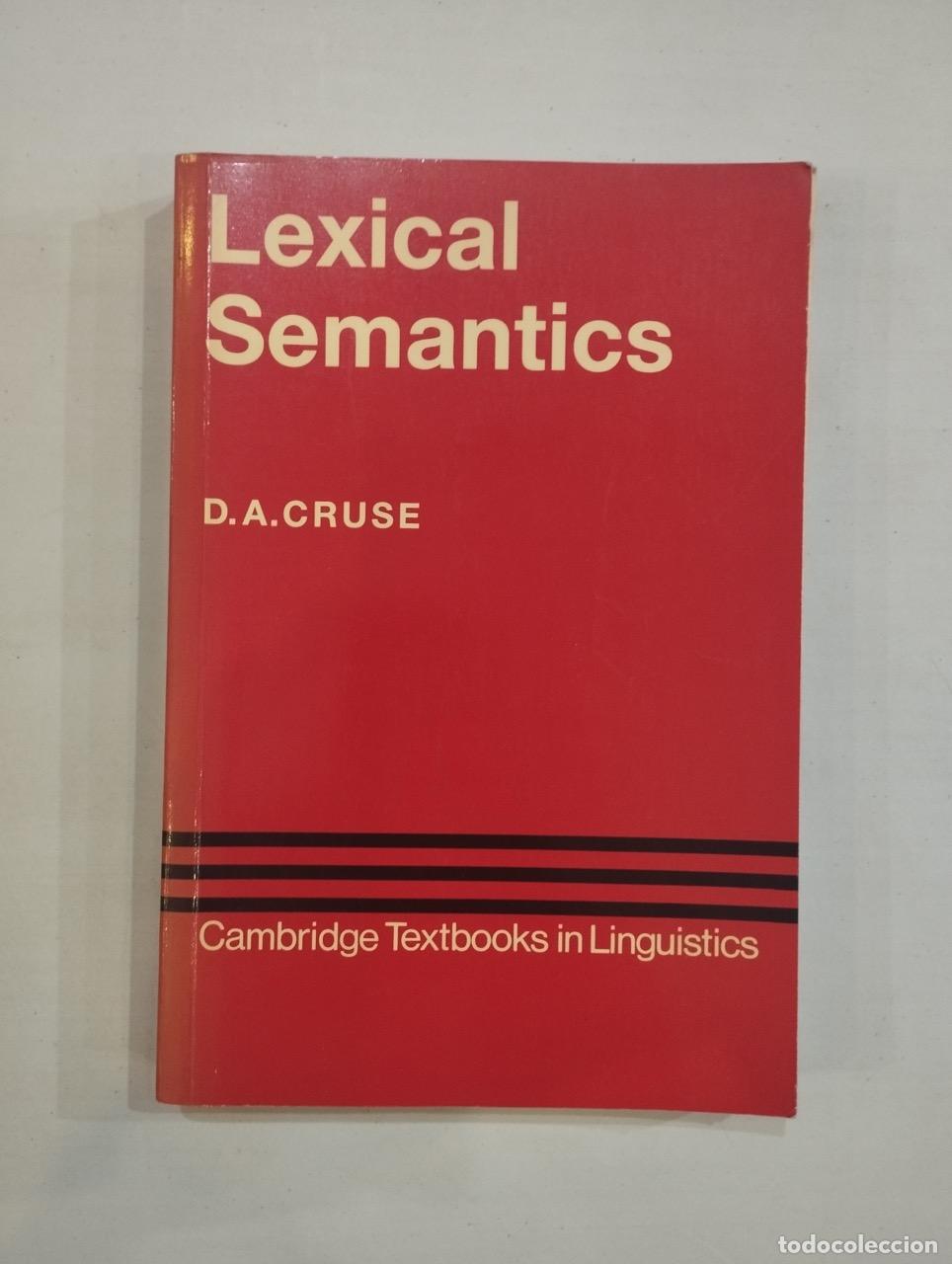 Libros: D. A. Cruse - Lexical Semantics