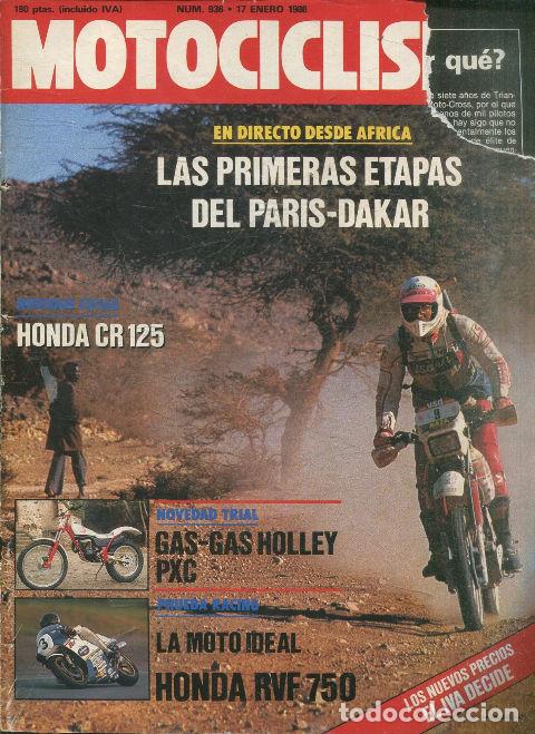 Libros: MOTOCICLISMO N&ordm; 936. 17 ENERO 1986. HONDA CR 125. - VV.AA.