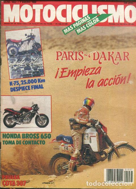 Libros: MOTOCICLISMO N&ordm; 1037. 7 ENERO 1988. HONDA BROSS 650. TOMA DE CONTACTO. - VV.AA.