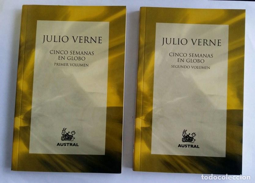 Libros: Cinco semanas en globo, 2 tomos - Julio Verne - Foto 1