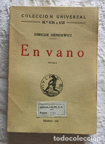 Libros: En vano - Enrique Sienkiewicz - Foto 1