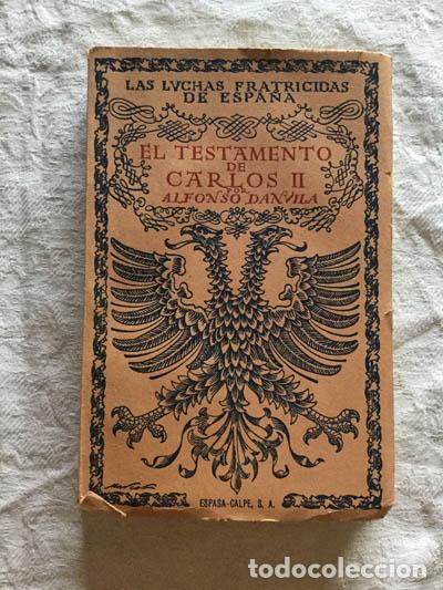 Libros: El testamento de Carlos II - Alfonso Danvila - Foto 1