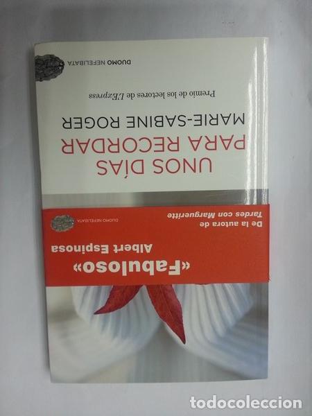 Libros: Unos dias para recordar - Marie &ndash; Sabine Roger - Foto 1