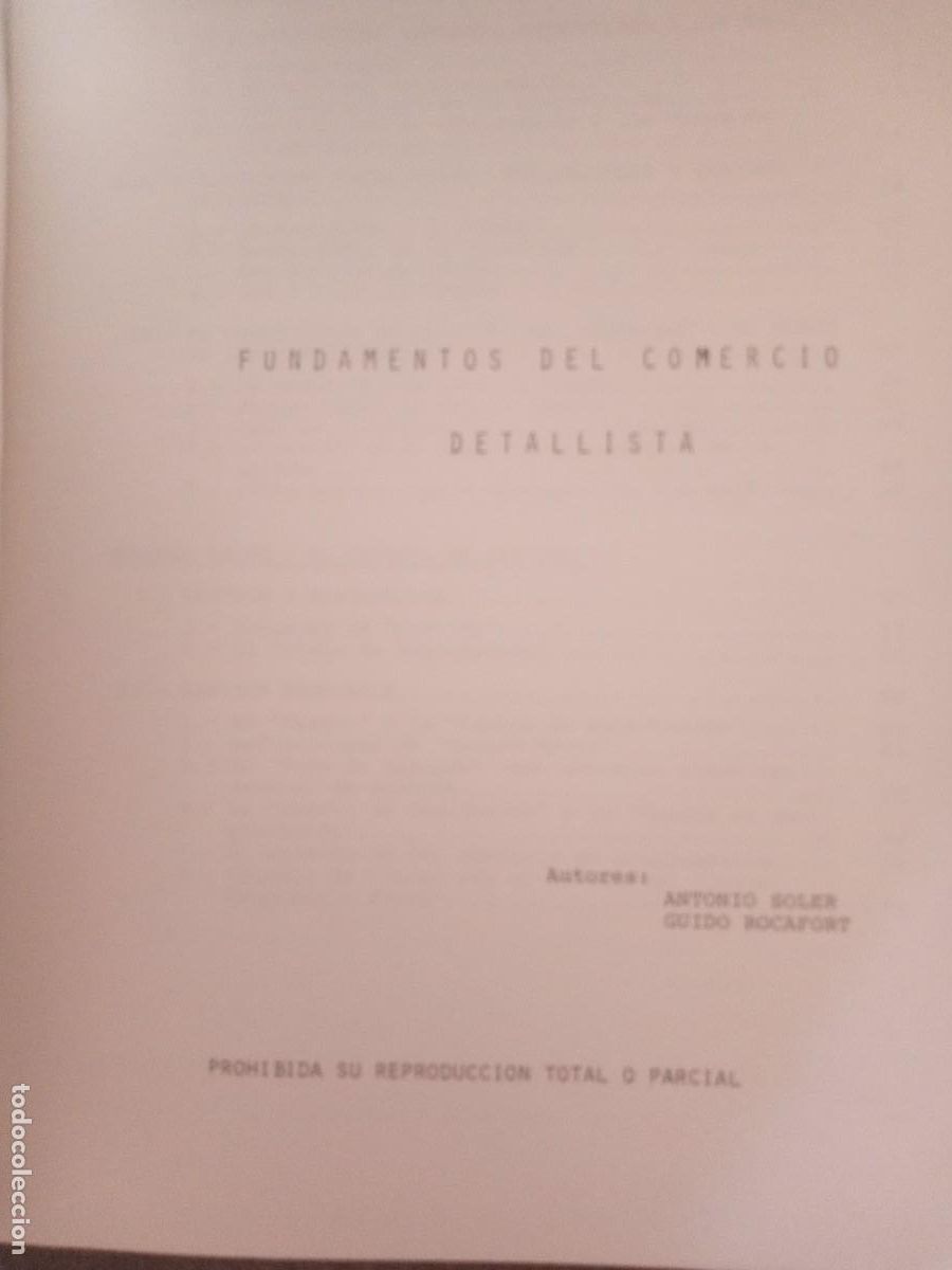 Libros: FUNDAMENTOS DEL COMERCIO DETALLISTA, Antonio Soler - Foto 2