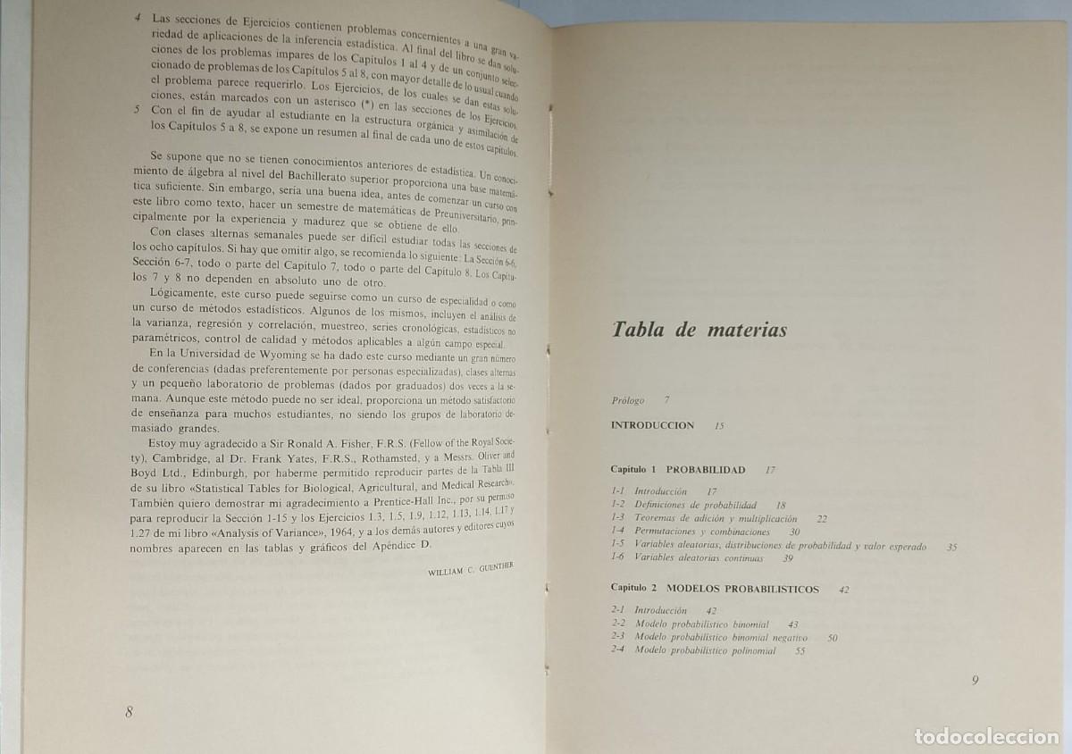 Libros: Guenther: Introducci&oacute;n en la Inferencia Estad&iacute;stica - William C. Guenther - Foto 2