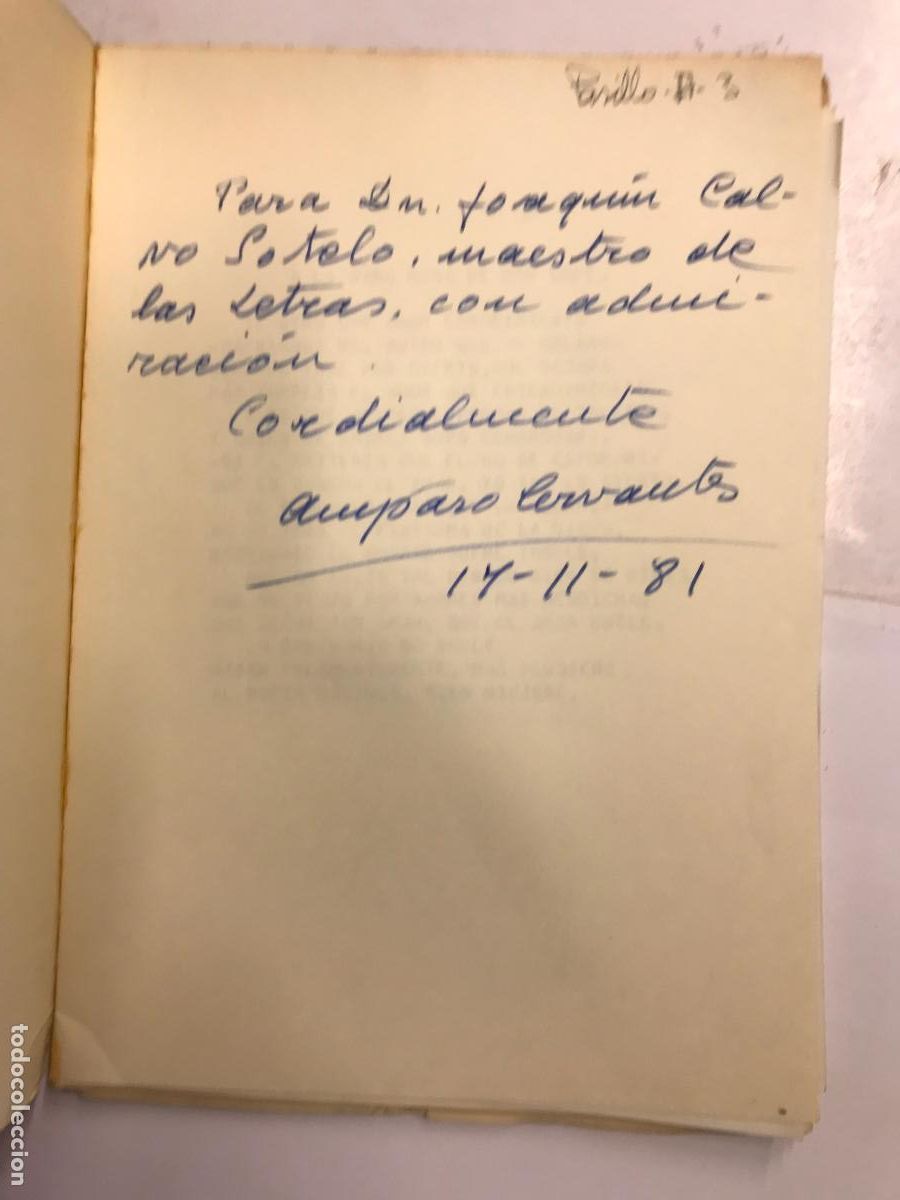 Libros: ACOS DE SENTIR. (DEDICATORIA DE LA AUTORA). - AMPARO CERVANTES DECKLER. - Foto 2