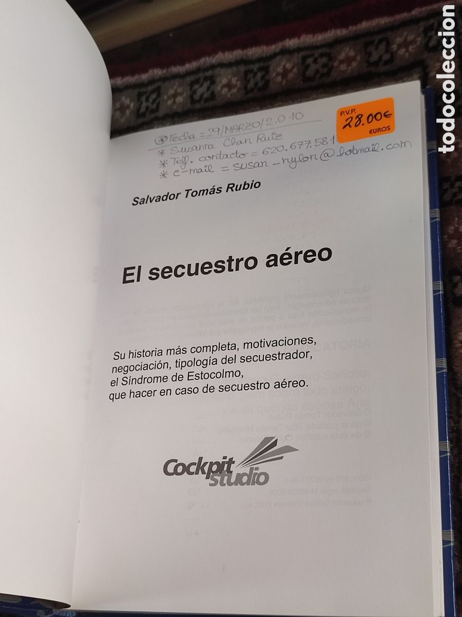 Libros: El secuestro a&eacute;reo Salvador Tom&aacute;s Rubio - Foto 3