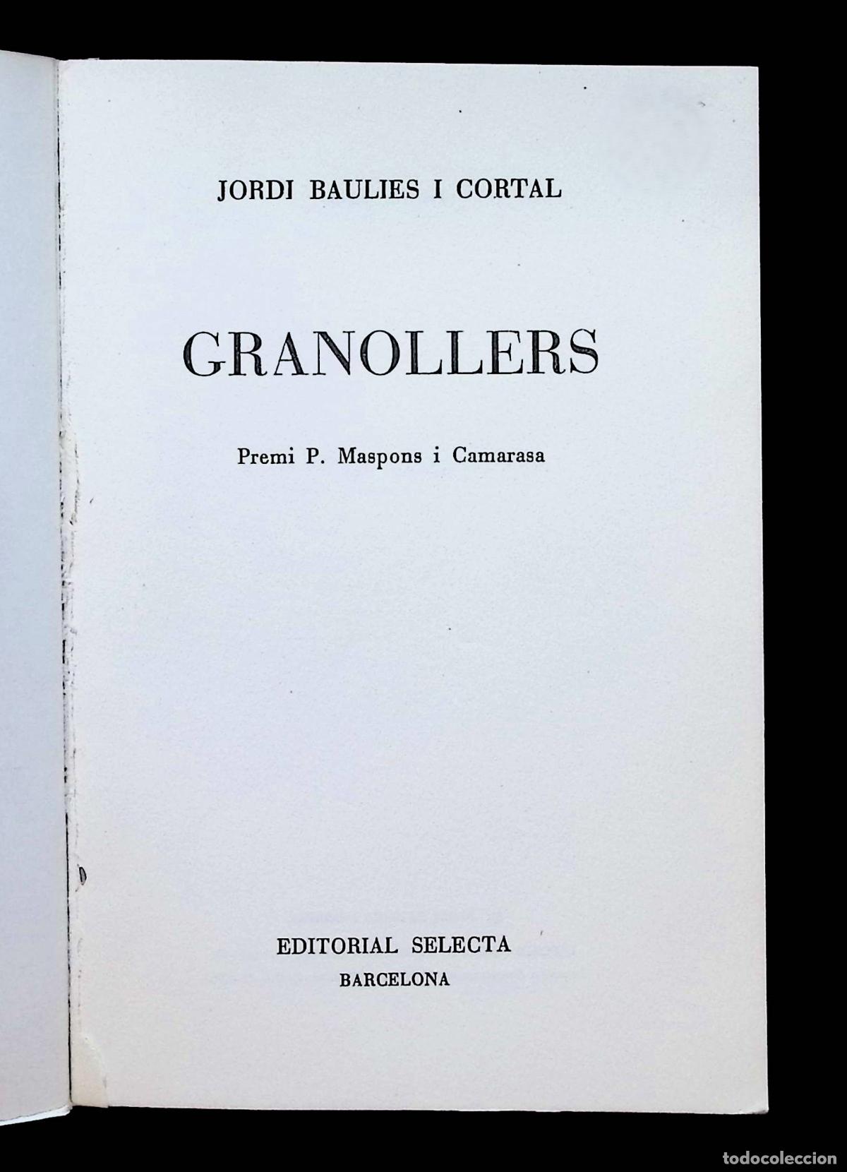 Libros: GRANOLLERS. - BAULES I CORTAL, Jordi. - Foto 2