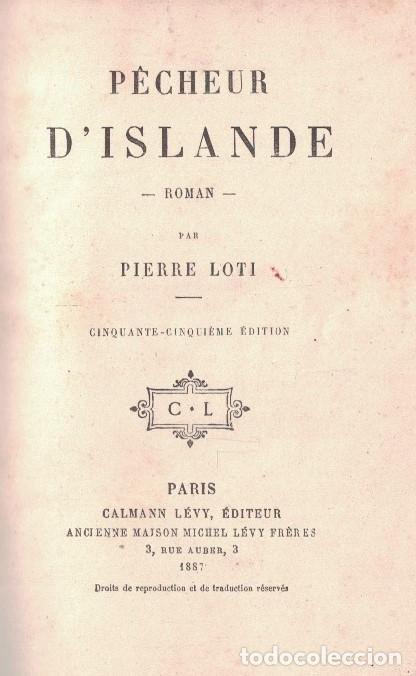 Libros: P&Eacute;CHEUR D&rsquo;ISLANDE. - Loti. Pierre, - Foto 1