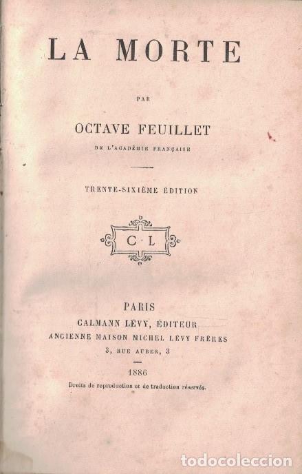 Libros: LA MORTE. - Feuillet. Octave, - Foto 1