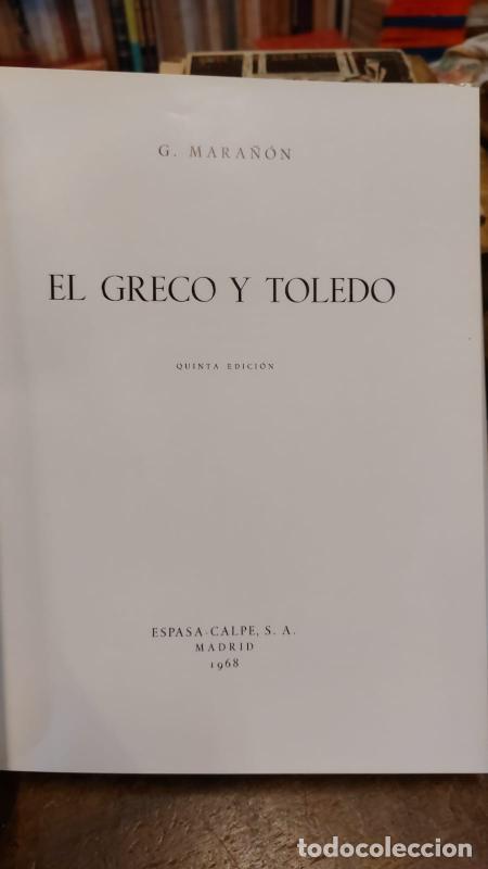 Libros: EL GRECO Y TOLEDO. 5&ordf; edici&oacute;n. - MARA&Ntilde;ON, G. - Foto 3