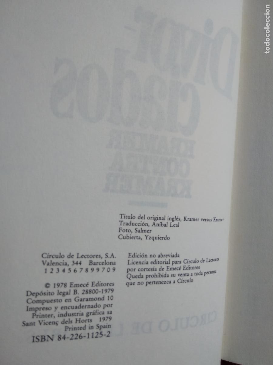 Libros: Divorciados. Avery Corman. 1979. L.8760-1306 - Foto 3