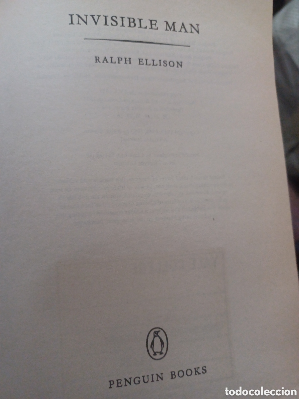 Libros: Barybook 155. Invisible man Ralph Ellison penguin.books - Foto 2