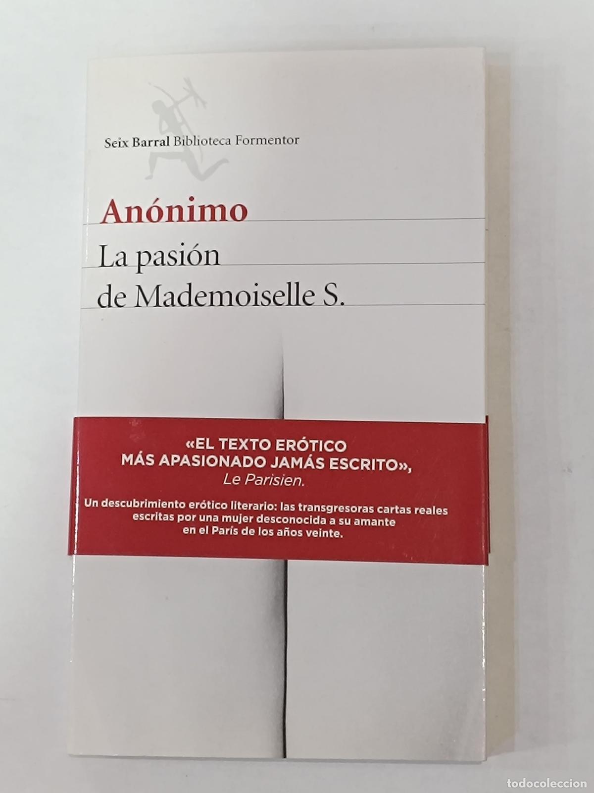 Libros: AN&Oacute;NIMO. - La pasi&oacute;n de mademoiselle S. - Foto 1